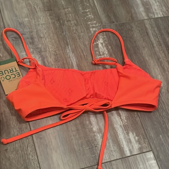NEW Volcom Simply Solid Orange Cheekini Bikini Set size XS - Picture 7 of 11